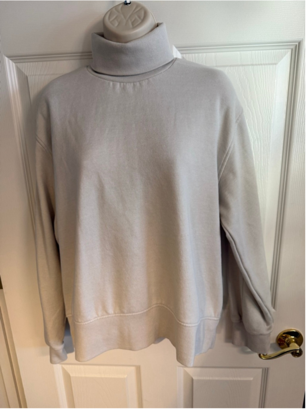 beige ZARA turtleneck sweatshirt size M - Picture 1 of 7